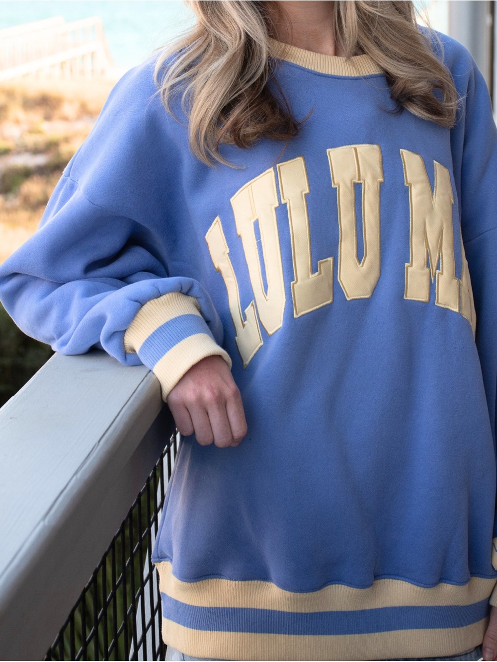 Lulu Mac Social Society Lavender/Butter Stitch Sweatshirt